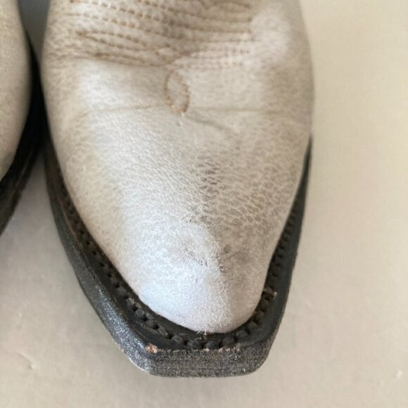 Mexicana Free People Lightning Strikes White Leather Western Boots Sz 8 - Picture 7 of 12